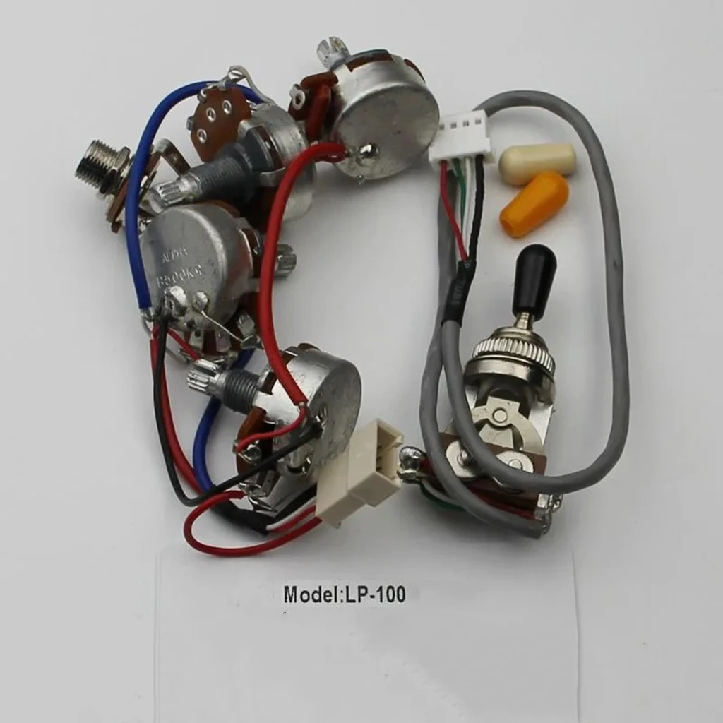 Single Coil Pickup Wiring Kit for EPI SG LP Polka Dot Electric Guitar (Including 1 Toggle Switch + 4 Potentiometers + Output Jac