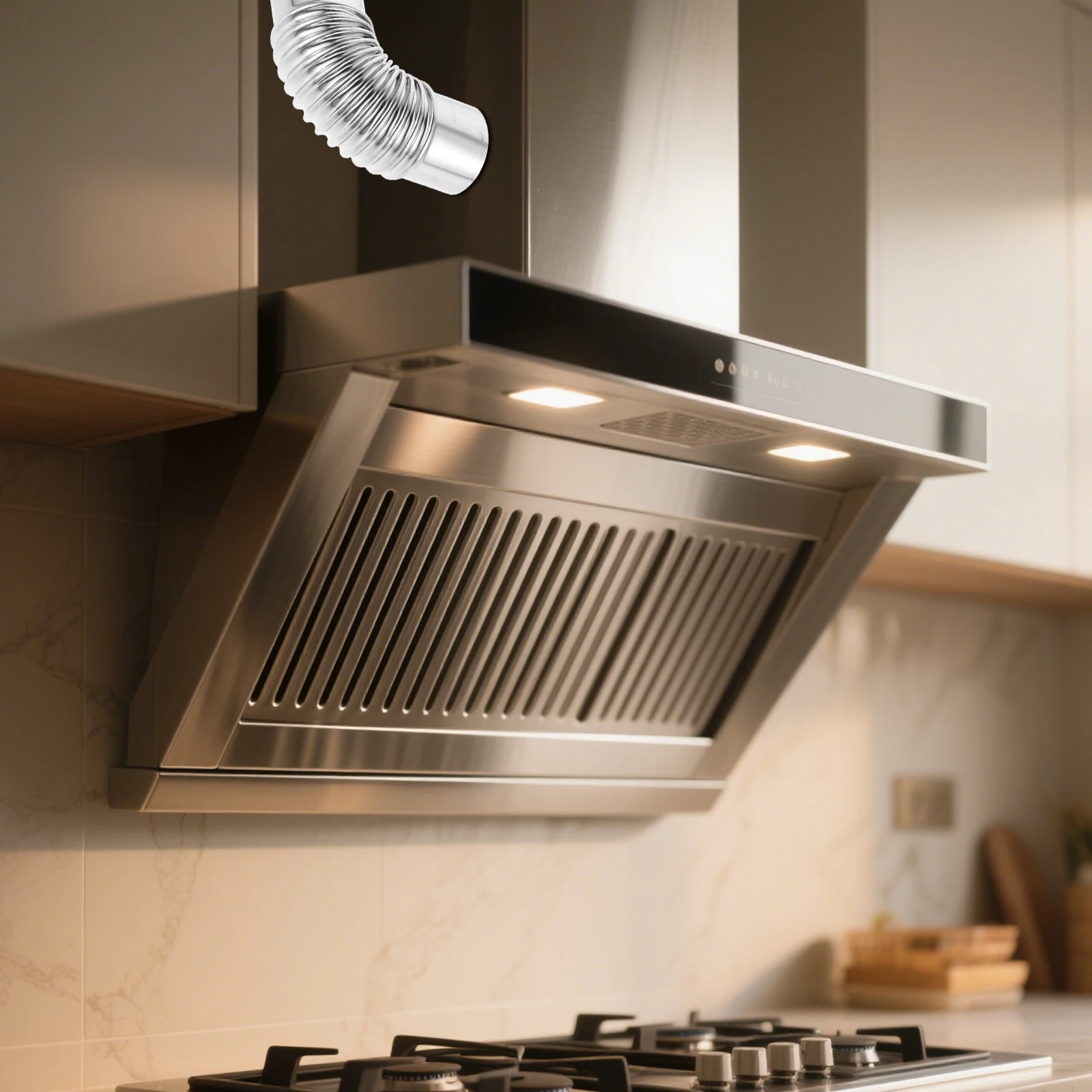 

2pcs Thickened Stainless Steel Exhaust Pipe Stove Flue Chimney Extension Elbow Indoor Camp Furnace High Temp Resistant Durable