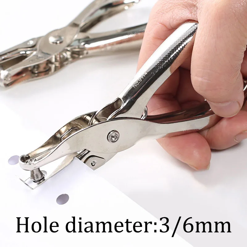 Hand Held Metal Stationery Rou - Paper Punch 3 Hole recension och pris