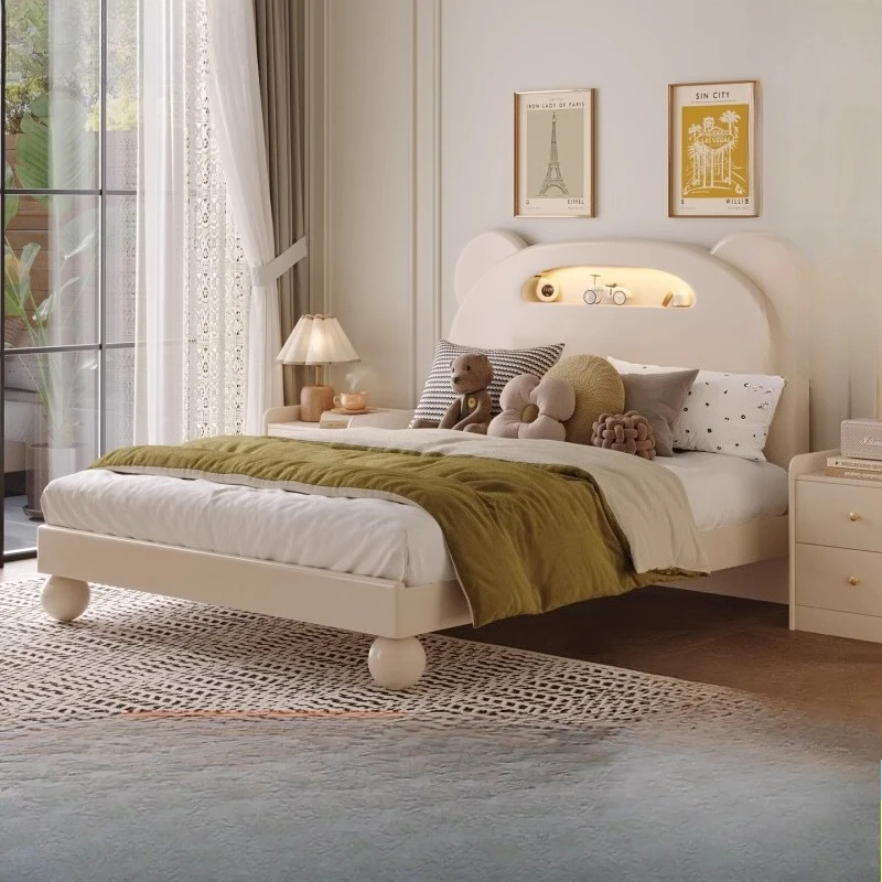 

Children Girls Massage Bed Human Dog Frame Princess Wooden Massage Bed Simple Human Dog Letto Matrimoniale Trendy Furniture