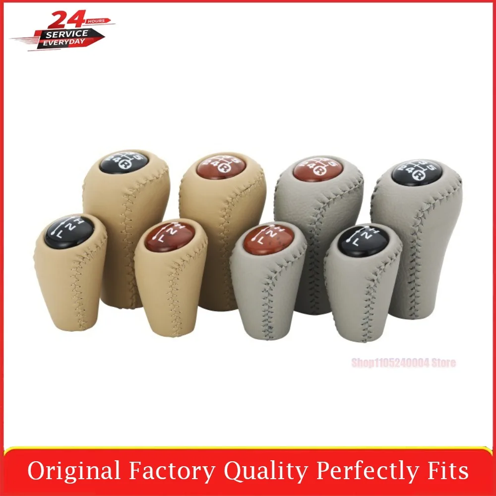 Pomo de Palanca de Cambios de 5 Velocidades de Cuero PU para Toyota Prado LC120 Land Cruiser Prado 03-09