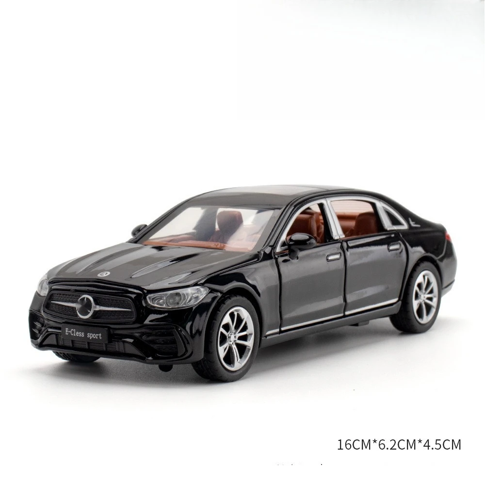 

Модель автомобиля E300L из сплава, масштаб 1:32, симуляция, украшение для интерьера, настольное украшение, детская игрушечная машинка со звуком и светом, подарок для мальчика