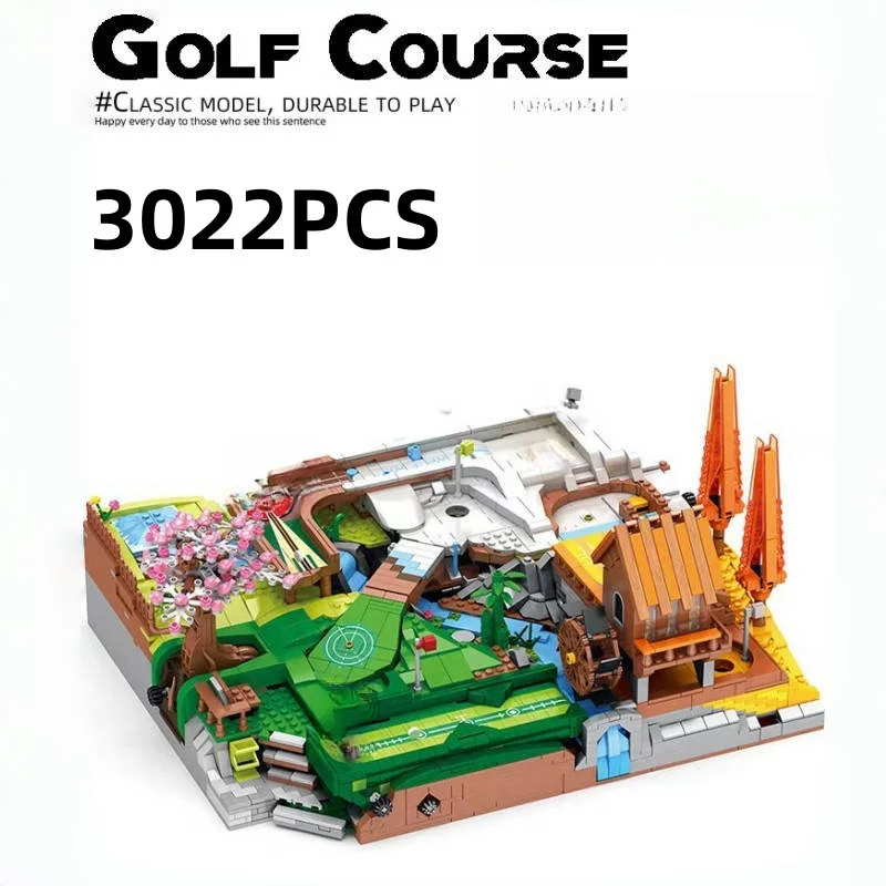3022PCS New MOC 86017 Golf Resort Course Modular Building Blocks Bricks Educational Puzzle Toy Christmas Gifts For Child