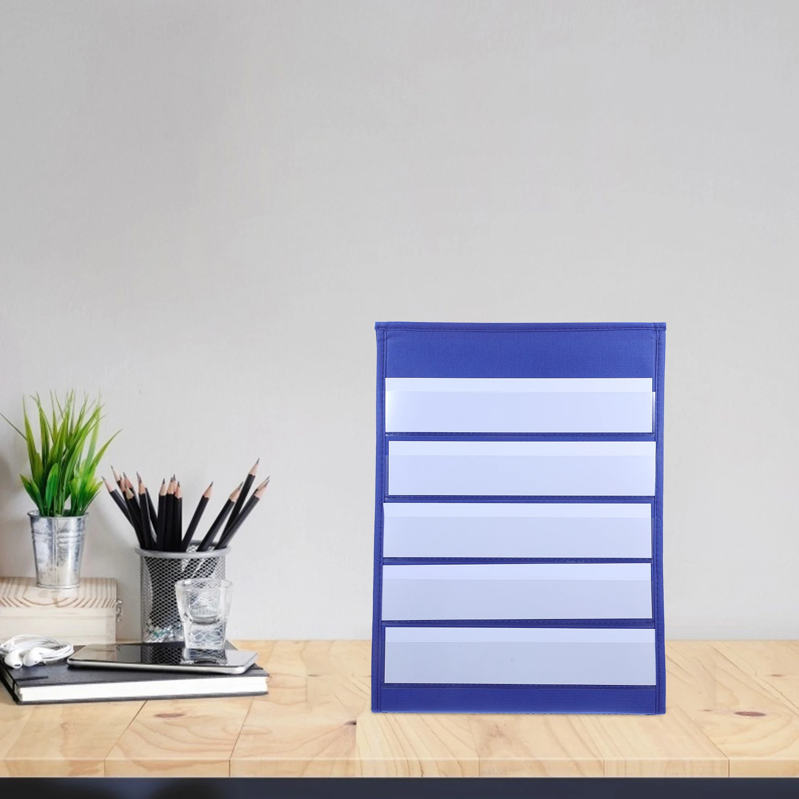

Holder Teaching Display Stand Classroom Pocket Chart for Headphones Small Organizer