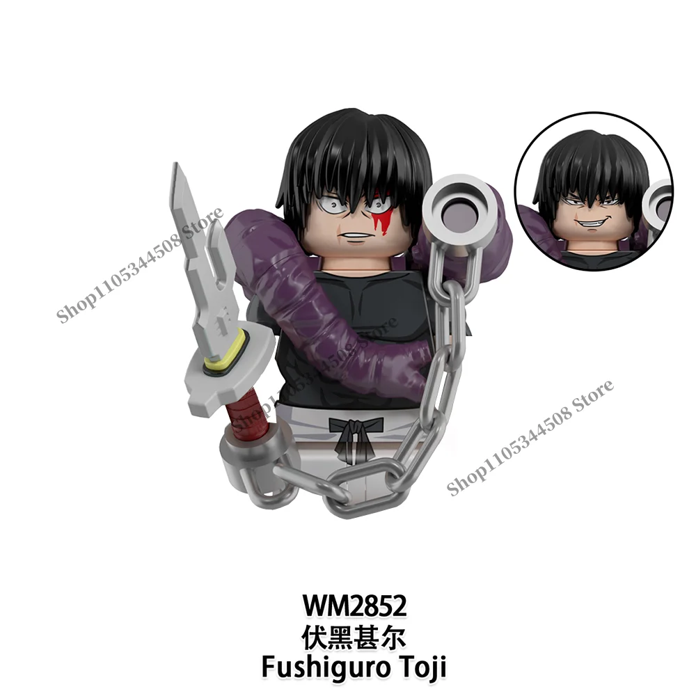 Jujutsu Kaisen Anime Brick toys Fushiguro Toji Tsukumo Yuki Hanao Choso MINI Cartoon Puzzle Building Blocks Collection Gift