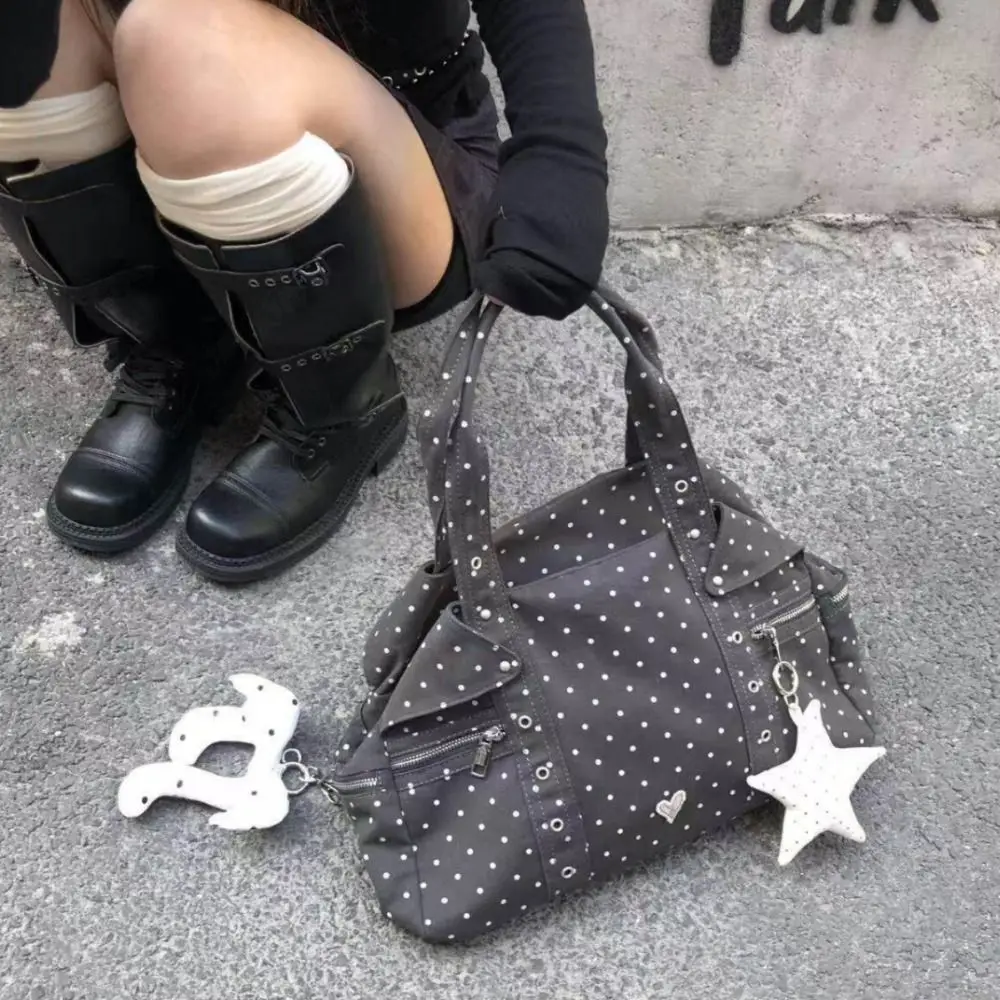 

High Quality Casual Polka Dot Tote Bag Trendy Polka Dot Women's Shoulder Bag Large Capacity Large Capacity Bag