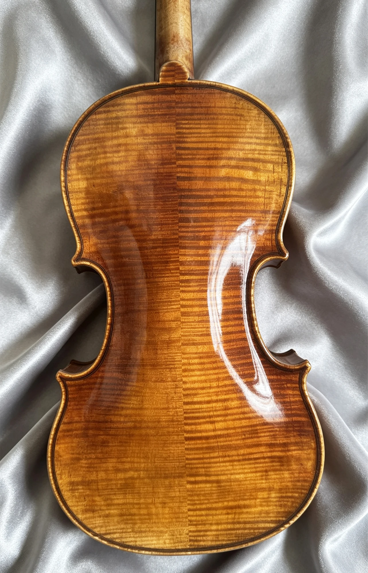 Handmade Violin 4/4 Flamed Maple Back Hand-Rubbed Oil Varnish Professional Violin Carbon Fiber B