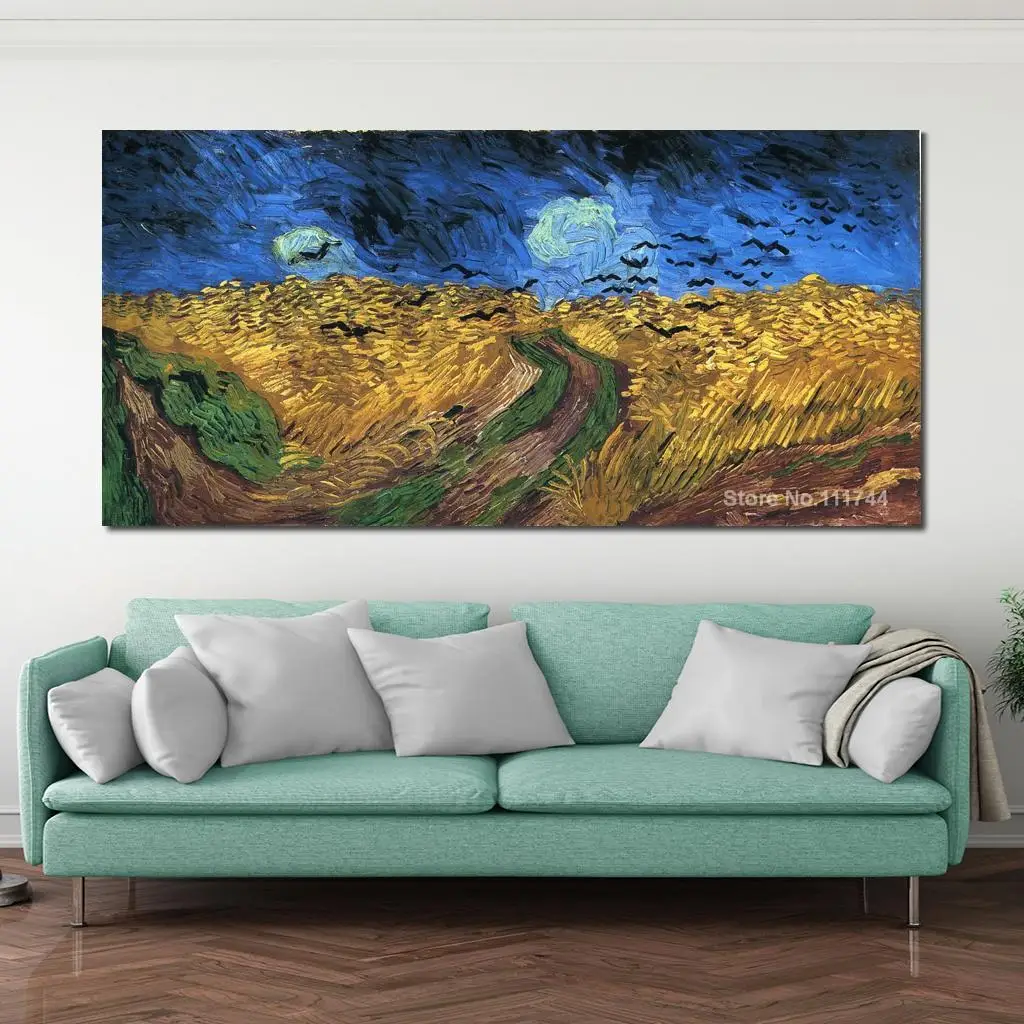 

Wheat Field with Crows Vincent Van Gogh Famous Paintings Oil Canvas Reproduction High Quality Hand Painted