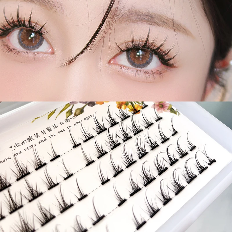 

Natural Segmented False Eyelashes Dramatic Eyelash Lengthening Comic Eye Bushy Single Cluster Grafted Eyelashes Makeup Tool