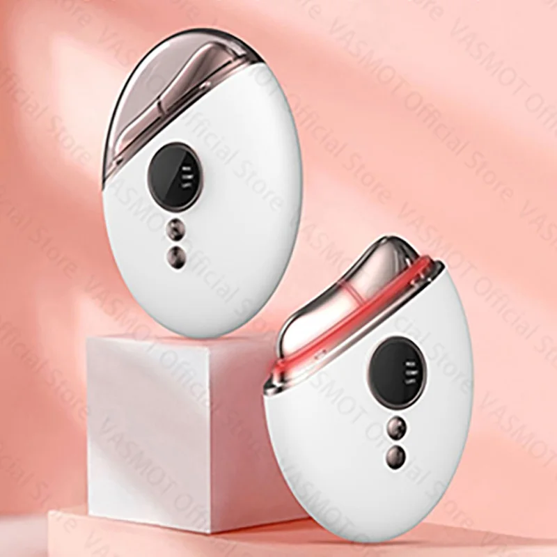 

Электрический массажер-скрабер EMS для лица с горячими и холодными компрессами, лифтинг-устройство для подтяжки кожи лица, шеи и тела, устранение морщин