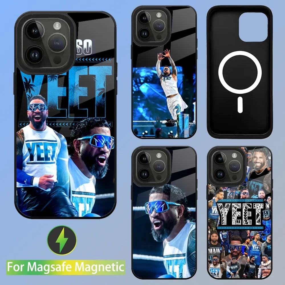 Jey Uso YEET Capa de telefone para iPhone 16,15,14,13,12,11,Plus,Pro,Max Mini Magsafe Carregamento magnético sem fio