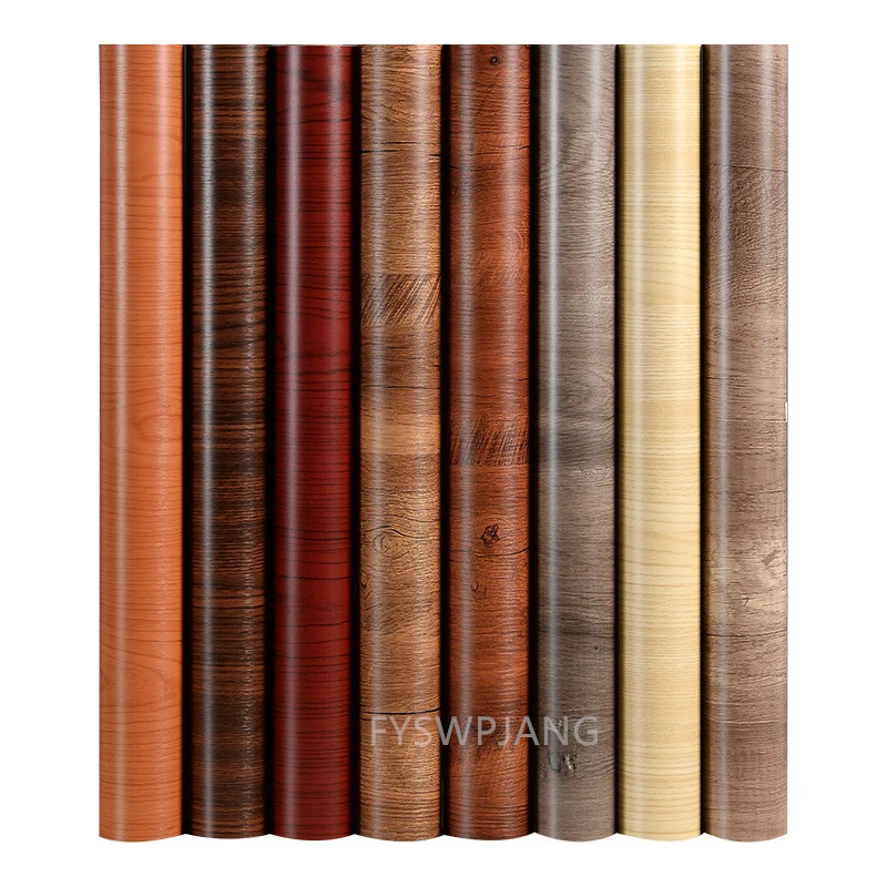 Waterproof Wood Vinyl Wallpaper Roll Self Adhesive Decor Contact Paper Doors Cabinet Desktop Modern Furniture Decorative Sticker