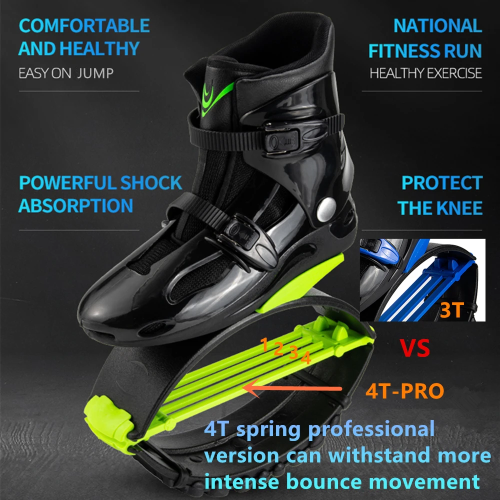 SYJ4 New botas Kangaroo Jump Shoes Upgrade 4T Pro Anti-Gravity Stilts Running Shoes Girl Fitness Body Build Sports Bounce Boots