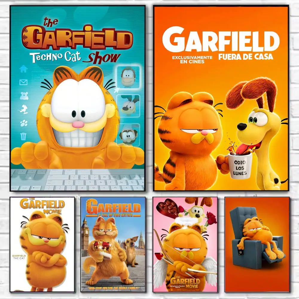 C-Cartoon Garfield Poster HD Decorative Wall Art Aesthetic Home Decor for Living Room Bedroom Café Office Modern Stylish Gift