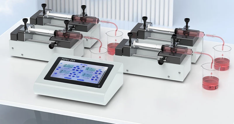 TSP01 + W09 Split laboratory syringe pump eight-channel independent control precision microfluidic micro-injection