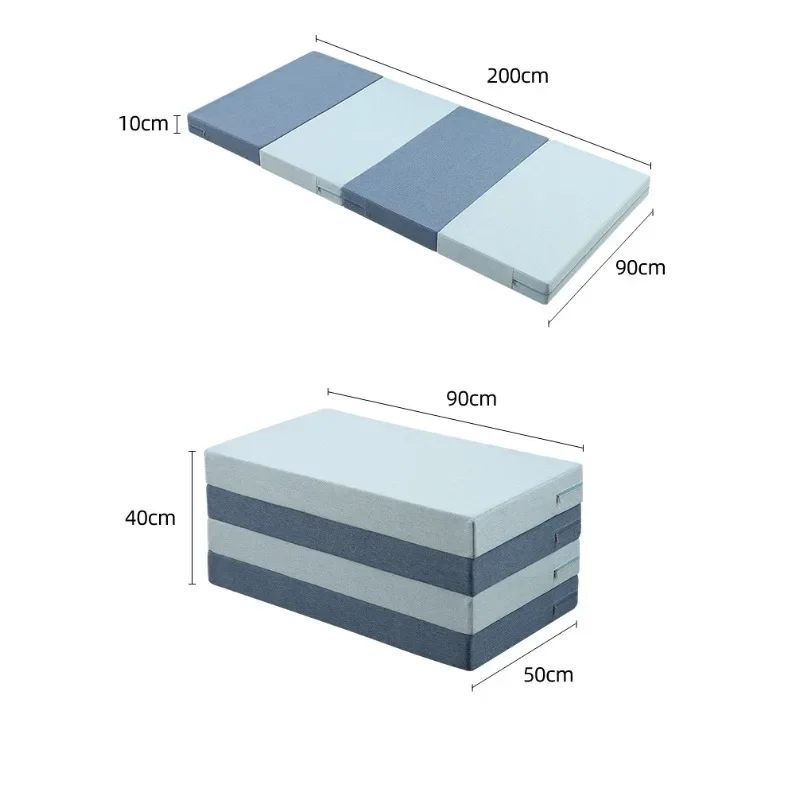 Foldable Tatami Mats High-density Sponge Napping Mattress Removable Washable Floor Sleeping Mat Soft Lazy Tatami Yoga Mat