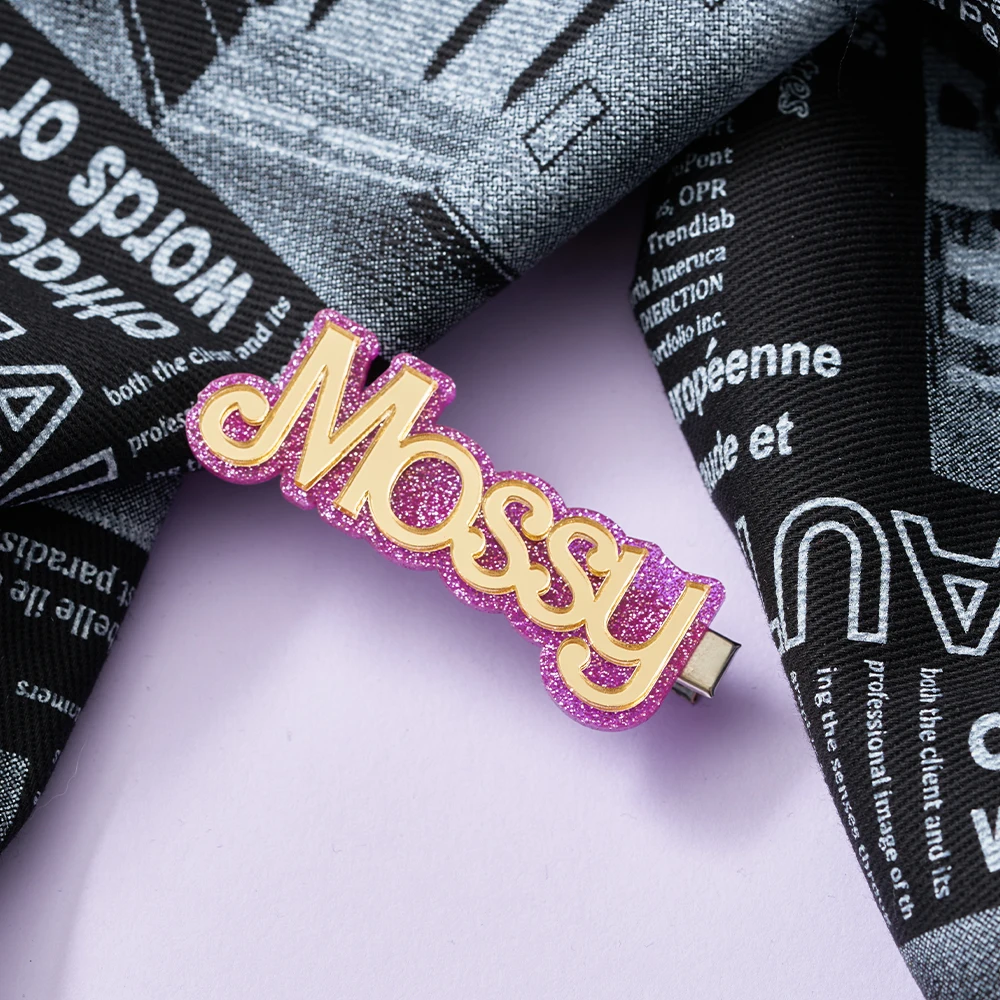 قطعة واحدة من مشبك شعر الاسم المخصص: دبوس شعر ذو اسم محفور شخصي - إكسسوار شعر مخصص حصري لتصفيف الشعر والهدايا اليومية