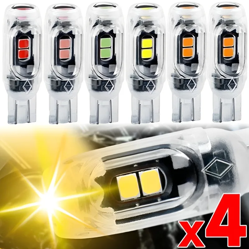 

Новый T10 LED W5W Высокая яркость Бесплатно полярности Пластик Защита Smd Внутреннее освещение автомобиля Для чтения двери Номерный знак Клиновой светильник 12 В Белый