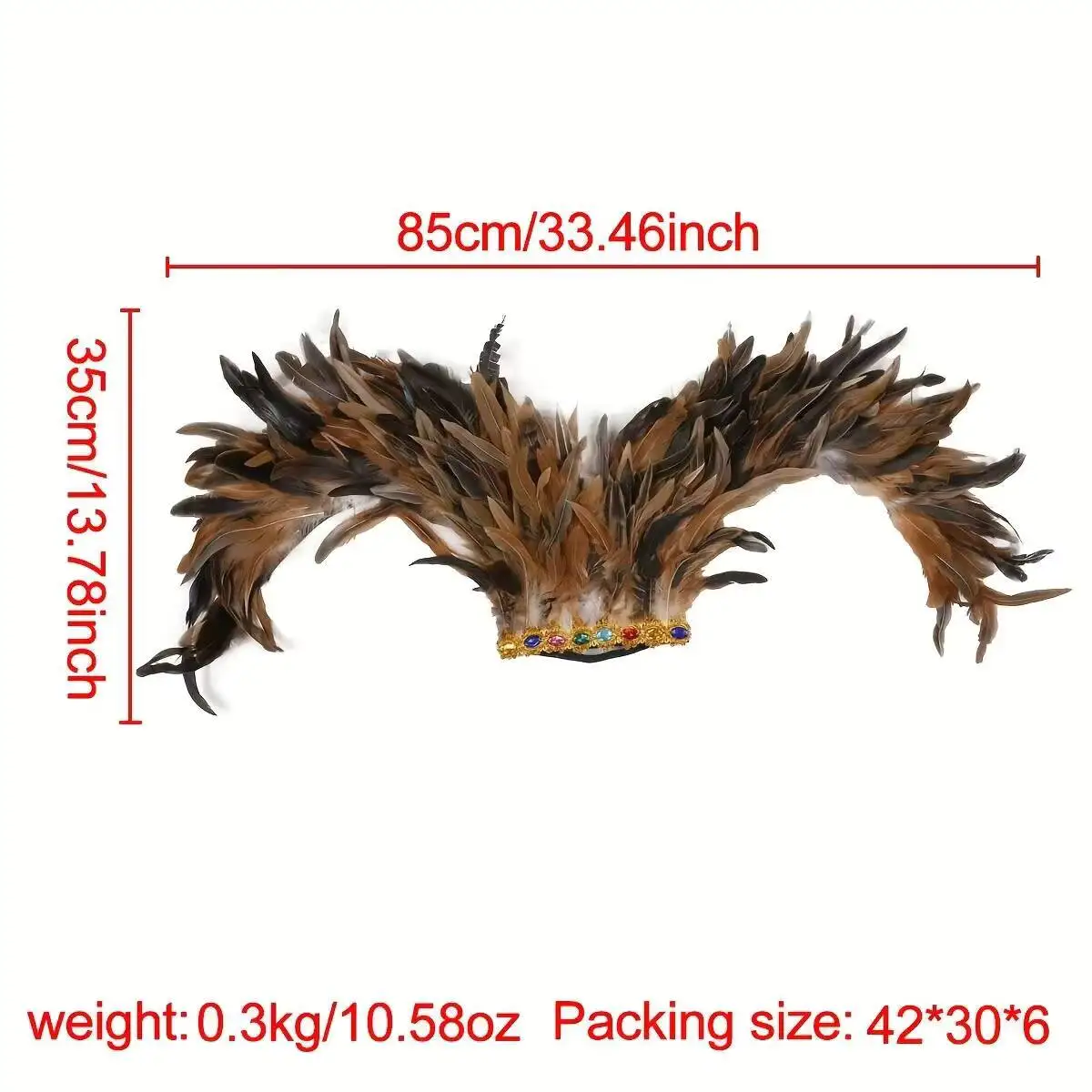 2026 New Feather Headwear Halloween Party Accessories Easter Crown Headband Carnival Costume Party Props and Accessories view 5