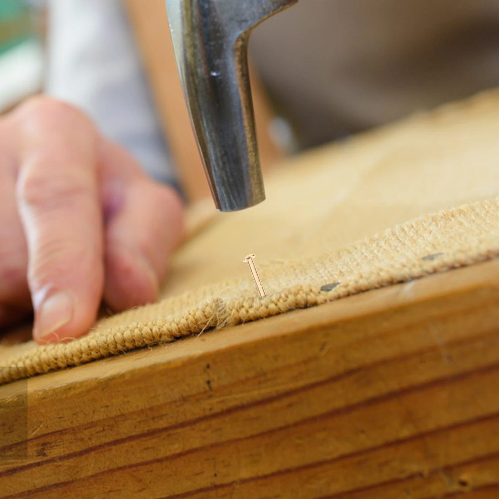 

100Pcs Brass Nails 1.2x1.5mm Pure Brass Vintage Finish Furniture Decorative Nails for DIY Wooden Boxes Hinge Accessories