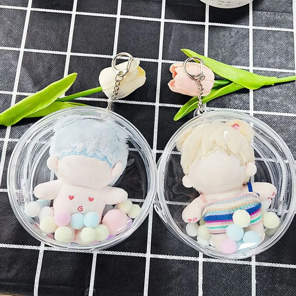 10CM Plush Doll Out Bag PVC Transparent Cotton Doll Transparent Display Pouch Clear Storage Case For Anime Cartoon Dolls