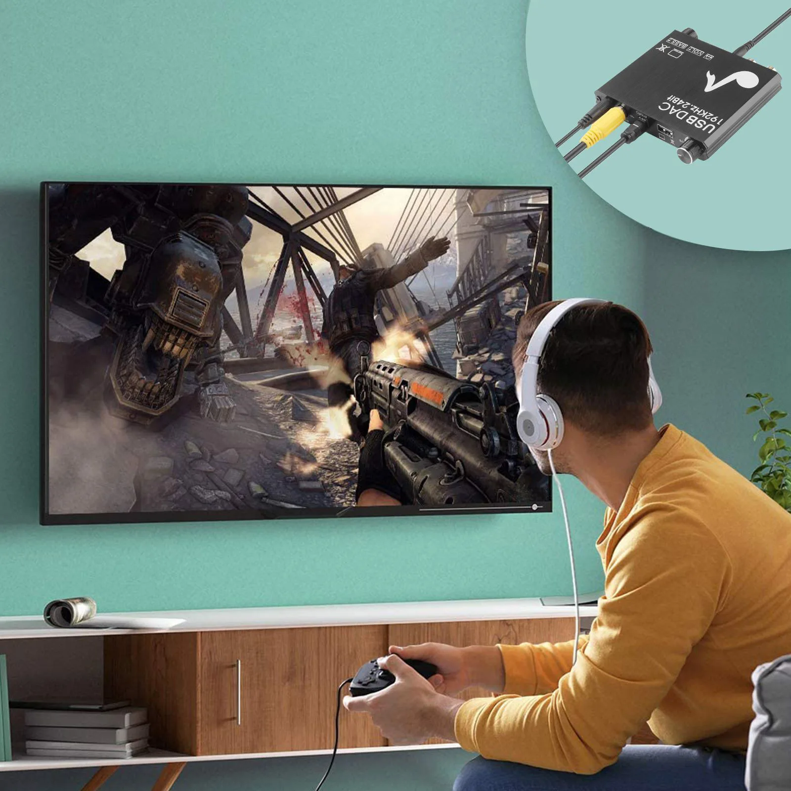 

Аудиоконвертер 2-в-1 DAC с USB-звуковой картой, оптическим и коаксиальным входами, выходом RCA и 3,5 мм, 192 кГц, стерео, регулировка громкости и басов для домашнего кинотеатра