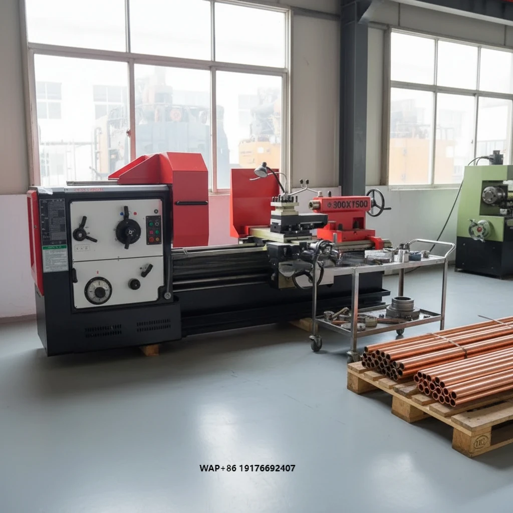 Metal Lathe JORSEN CW6180 Horizontal Manual Lathe CE/ISO Certified 4 Tool Stations for Aerospace Part Precision Finishing