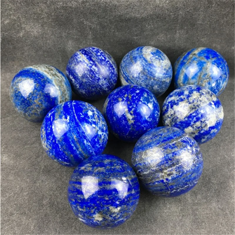 Natural lapis lazuli sphere quartz minerals healing crystals ball fine feng shui home decoration