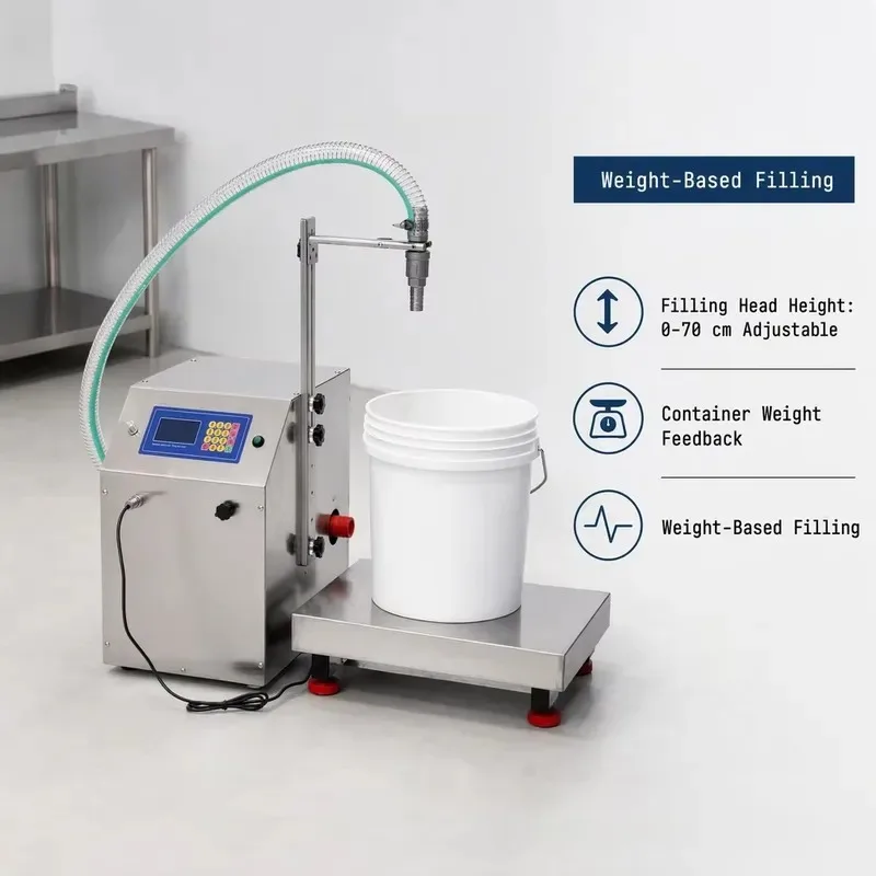 High Flow Rate Auto Liquid Filling Machine 50g~100kg Range Water Cream Weighing Filling Machine for Liquid Detergent Dish