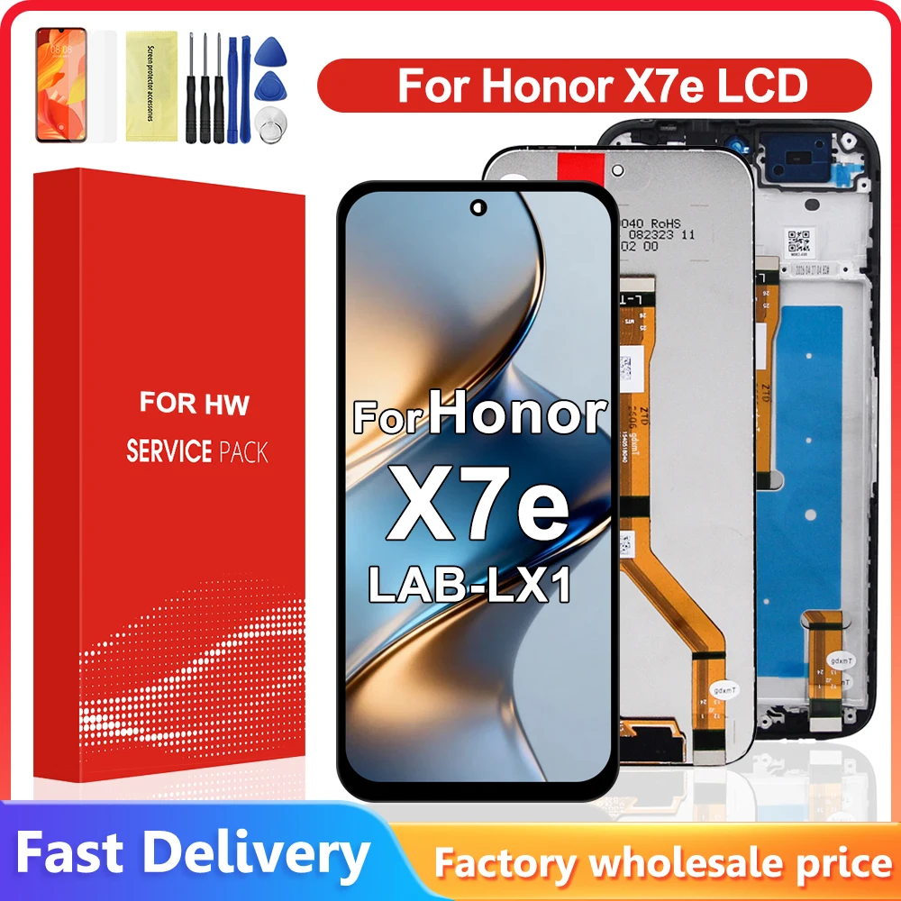 For Honor X7E LCD Display Touch Screen Digitizer Assembly Replacement for LAB-LX1 LAB-LX3 - Repair Part for Mobile Devices