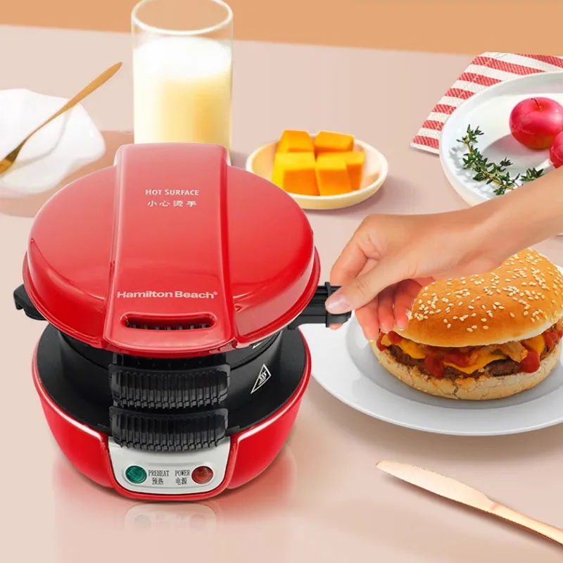 Electric Hamburger Machine Household Double-sided Heated Sandwich Breakfast Machine