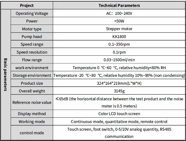 Kamoer UIP-WIFI-E 1500ml/min Flow Rate Touch Screen Foot Switch Control Smart Dispensing Peristaltic Pump