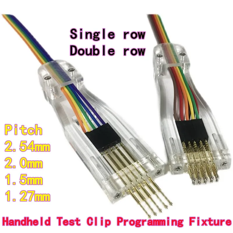 1PCS Handheld Test Clip Programming Fixture PCB Test DIP8 SOP8 Pitch 2.54/2.5/2.0/1.5/1.27mm Single row Double row