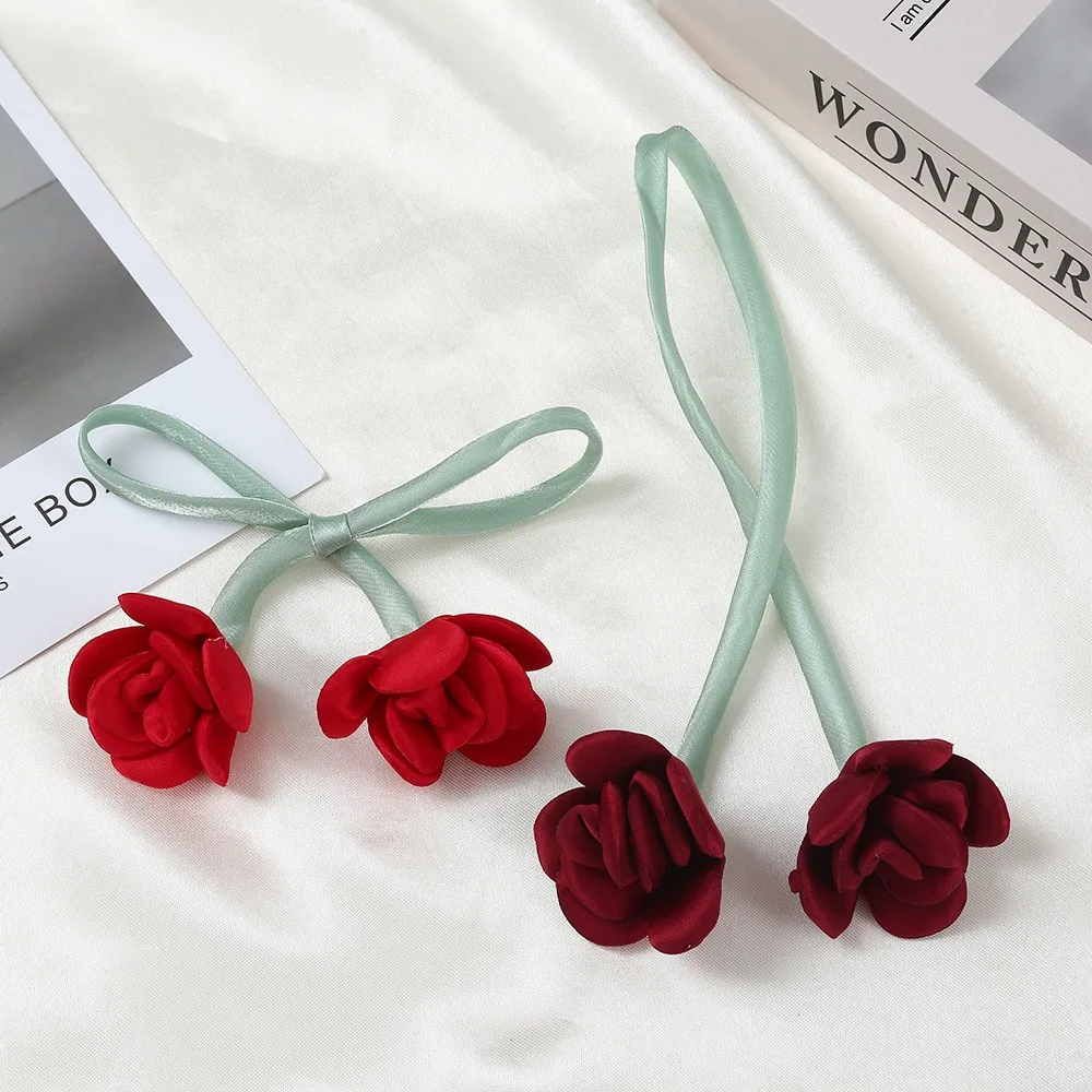 5 Teile/los Handgemachte Künstliche Blume Multi Farben Rose Für DIY Haar Kleidung Dekoration Taschen Kleid Stirnband Decor Zubehör – Detail 8