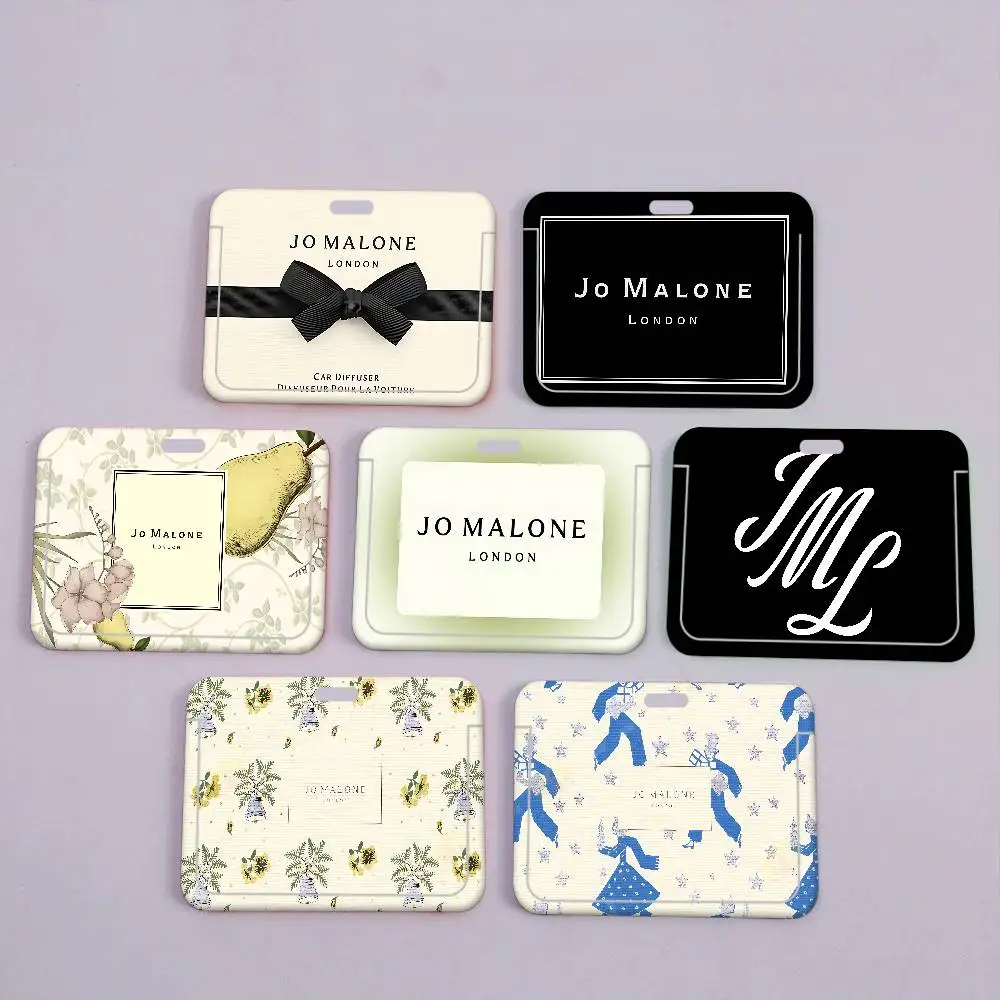 J-Jo M-Malone LOGO Fashion Working Bank Credit Card Holders With Long Lanyard Employee Name ID Card Cover Holder Accessories