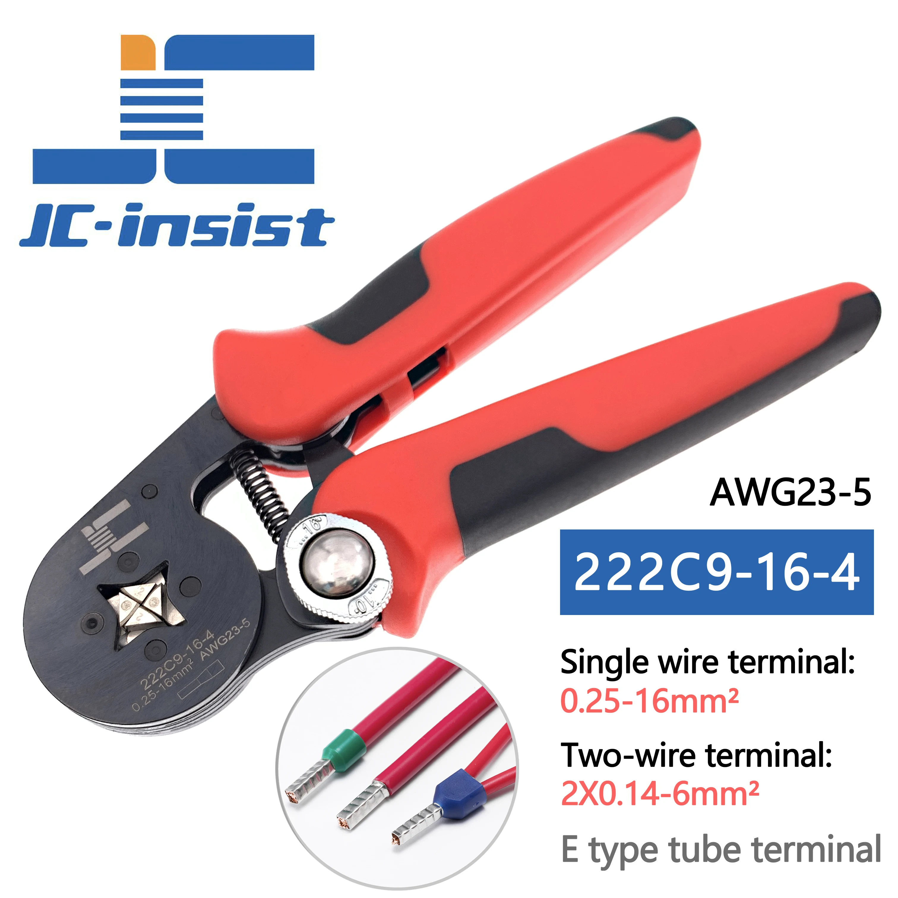 Tubular Terminal Crimping Pliers 0.25-10mm2 0.25-16mm2 quadrilateral hexagon