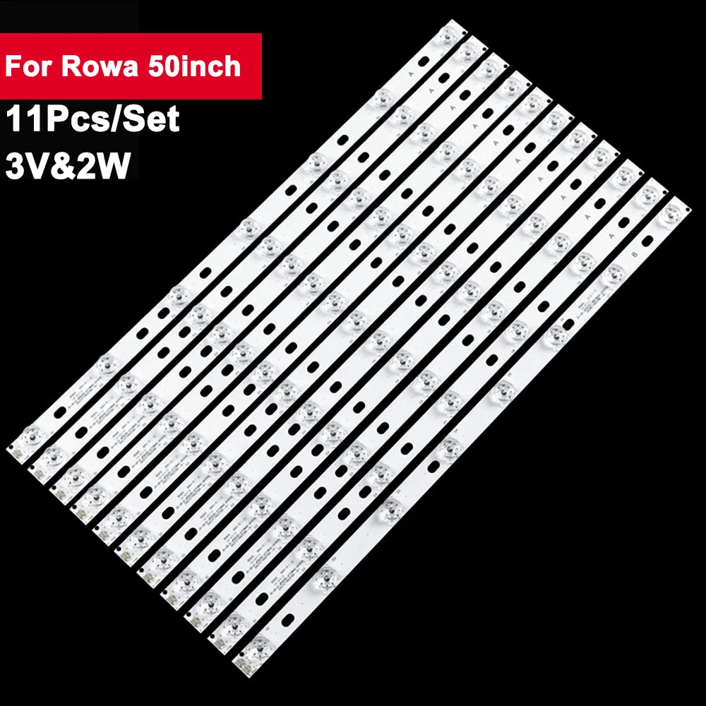 

11 pcs 3V2W 490mm Led Tv Backlight Lamp Bar For Rowa 50inch JS-LB-D-JP5030-A71DA 50S660 50S660 DCN6K7C E305540 S2H5637