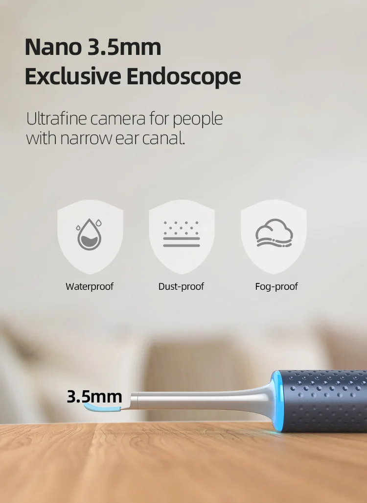 New Bebird M9S Visual Ear Cleaner 3.5mm Lens Gimbaled Intelligent Gyroscope 10 MegaPixels Camera Magnetic Switch Wax Removal