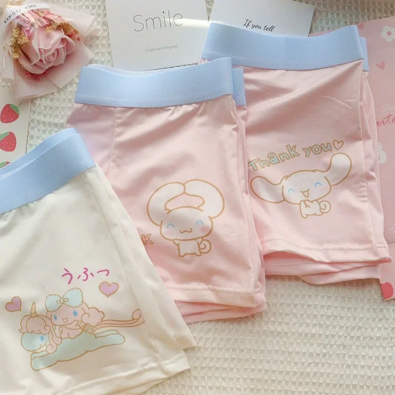 

Kawaii Sanrio Cinnamoroll Men Underwear Anime Soft Pachacco Hello Kitty Boys Shorts Boxer Pants Breathable Underpants Gifts