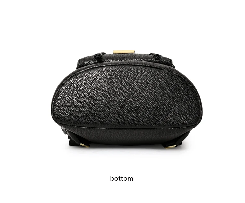 Damen-Rucksack aus genarbtem Leder, Mini-Rucksack mit Kordelzug und goldener Schnalle, lässiger Tagesrucksack für Damen, ideal für Arbeit und den täglichen Gebrauch – Detail 12