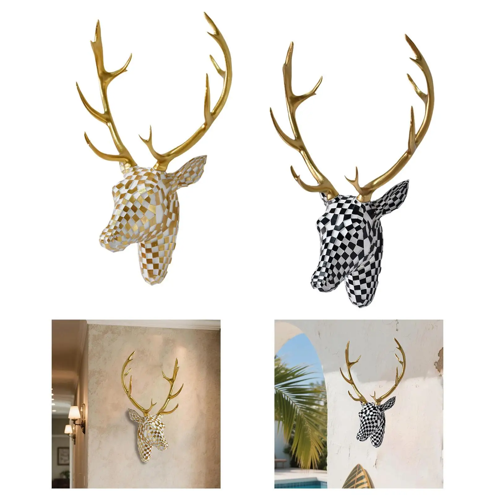 

Голова оленя, настенное крепление, декор из смолы, подарочное украшение стены для гостиной в помещении