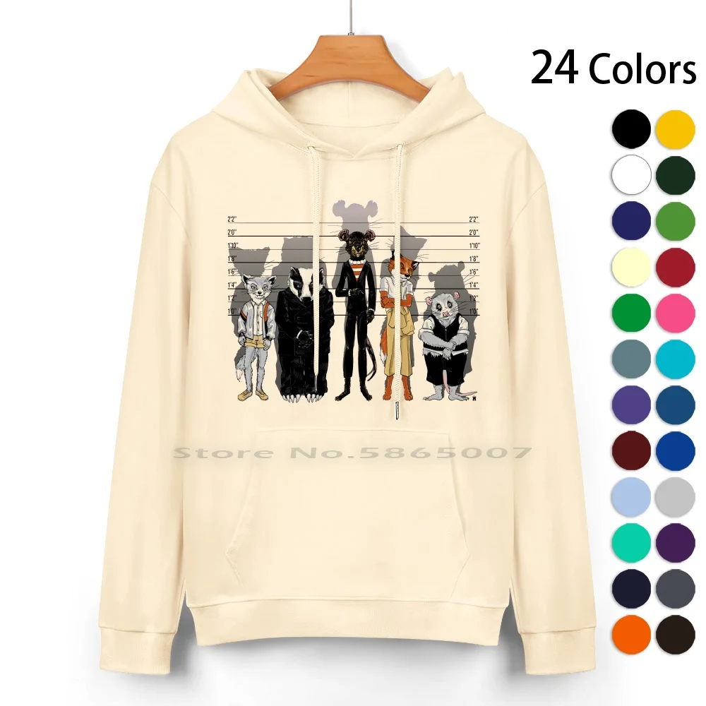 Unusual Suspects Pure Cotton Hoodie Sweater 24 Colors Usual Suspects Fantastic Mr Fox Bryan Singer Wes Anderson Mash Up Badger