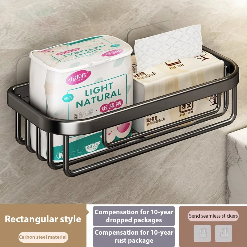 Toilet Toilet Paper Box Storage Rack Perforated Toilet Tissue Box Wall Mounted Roll Out Paper Box Bath Accessories Tissue Basket