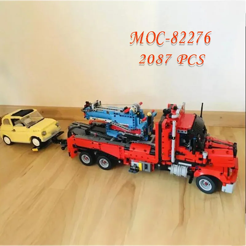 2087รถพ่วง MOC-82276ใหม่โมเดลตัวต่อบล็อกตัวต่อแบบล็อกด้วยตนเองเครื่องประดับของขวัญคริสต์มาสวันเกิด