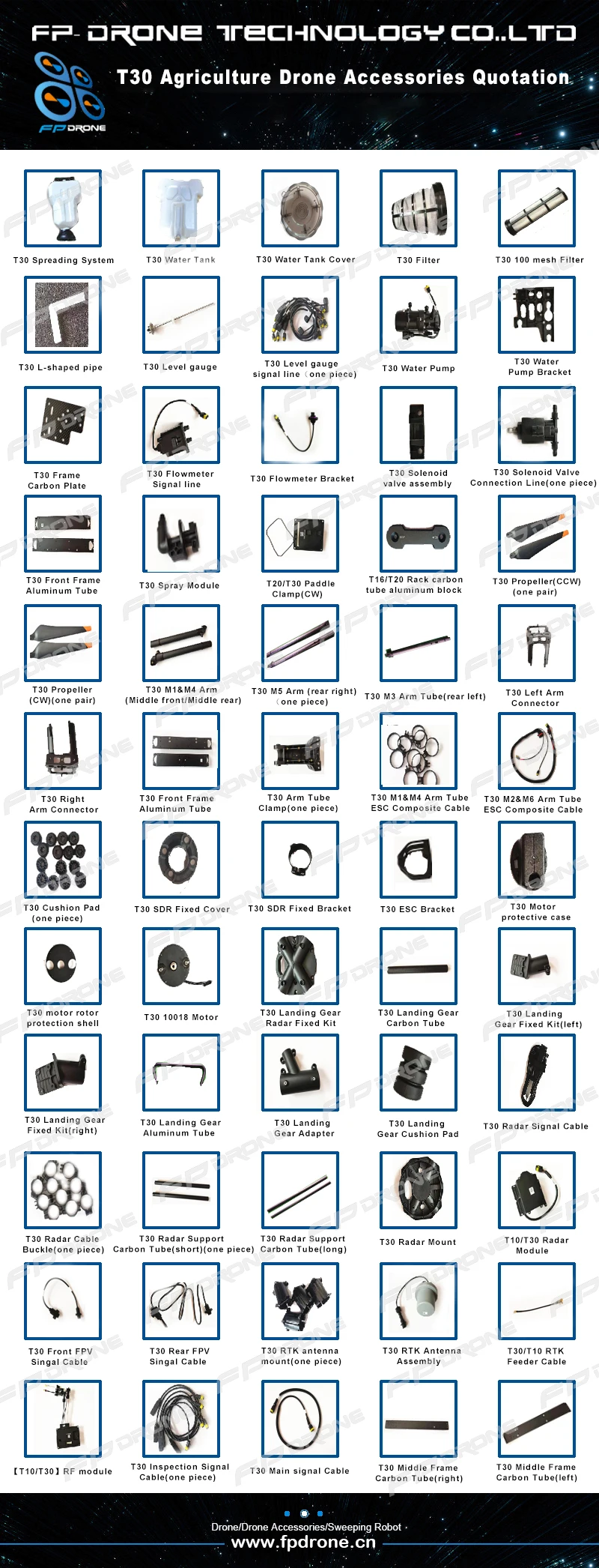 agriculture dr one T30 M1&M4 Arm Middle front/Middle rear agriculture dr one T30 plant dr one accessories