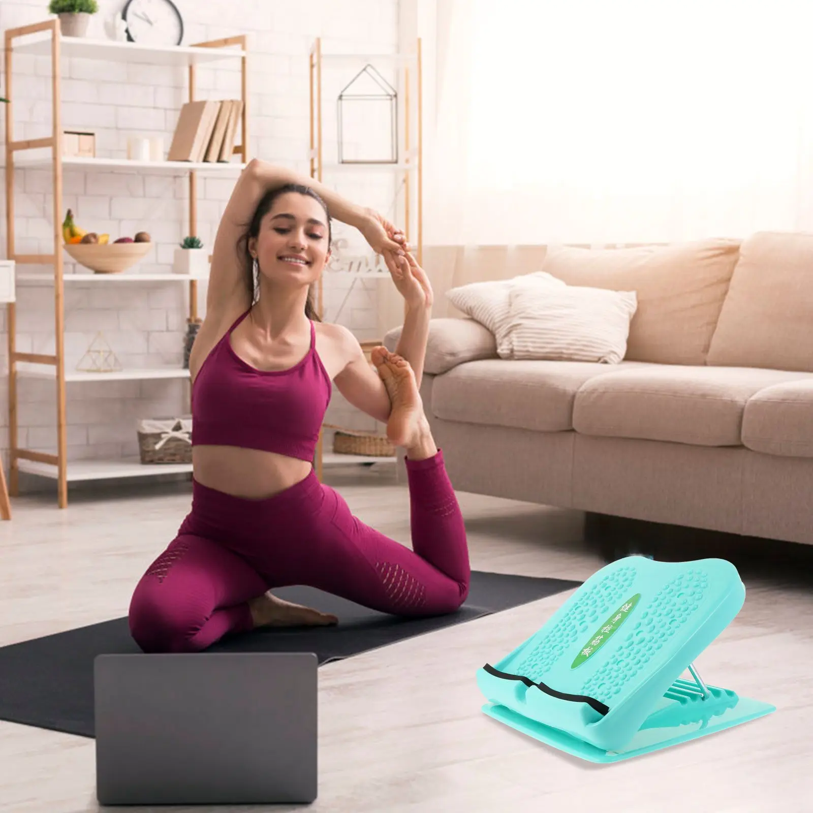 

1Pcs Standing Foot Calf Stretcher Foldable Adjustable Balance Exercise Device for Leg Muscle Stretching