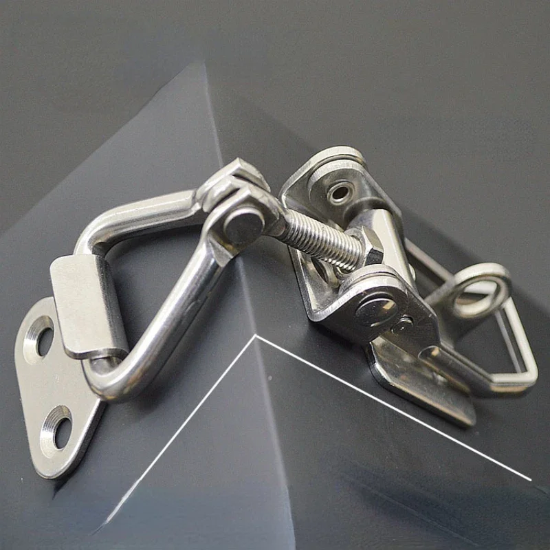 1pcs SUS 304 stainless steel adjustable locking Spring Loaded Toggle Case Box Chest Trunk Latch Catches Hasp Durable