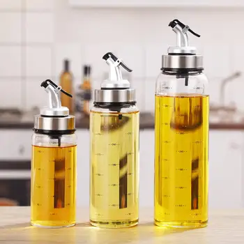 200/300/500ml 높은 붕규산 유리 디스펜서, 저울 정량 소스 식초 요리 주방 용품