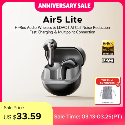 Auriculares Inalámbricos Soundpeats Air5 Lite Con Audio De