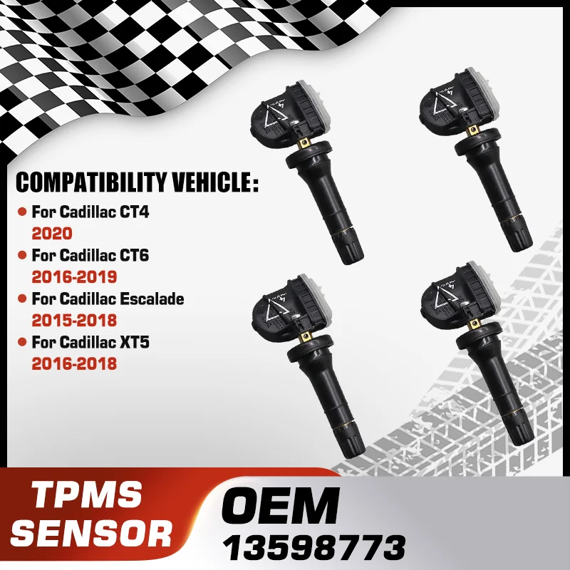 

1/4PCS Car Tire Pressure Sensor For Cadillac CT4 2020 Cadillac CT6 2016-2019 Cadillac Escalade 2015-2018 Cadillac XT5 2016-2018